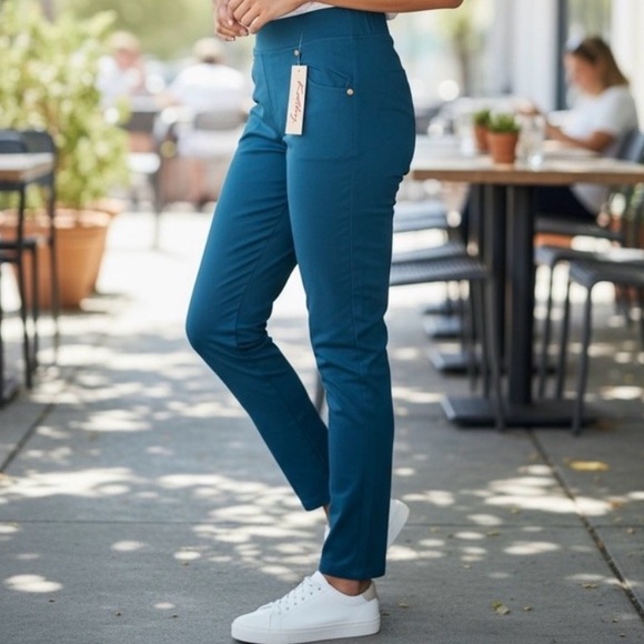 Kathy Comfort Control Leggings Jeggings Plus Size Green - Picture 9 of 9